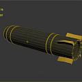 Modern Headphone Speaker Design With Black Body Yellow Accents And Cylindrical Structure