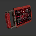 Red Modern Daily Use Appliance With Sleek Design Control Panel Digital Display And Function Buttons