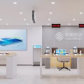 China Mobile Official Retail Store Offering 5G Communication Services With Display Area And Counters