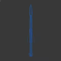 Military Missile Weapon Design With Aerodynamic Body Yellow Warhead And Stabilizing Fins