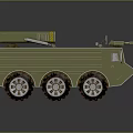 Modern Rocket Launcher Rocket Car Sherman Rocket Launcher 3d model