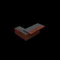 Modern Walnut Wooden Desk With Drawers And Extension Top Design