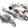 Various Traditional Cycle Rickshaws Bicycle Cargo Carriers And Covered Transport Designs