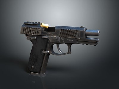 pistol semi-automatic pistol automatic pistol modern weapon hot weapon hot weapon gun military 3d model