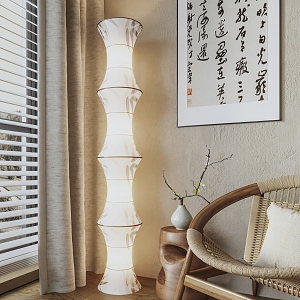 New Chinese Floor Lamp Zen Floor Lamp Bamboo Tube Floor Lamp Atmosphere Decorative Lamp Reading Lamp 3d model