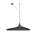 Sleek Modern Black Pendant Light With Unique Hanging Structure And Broad Base Design 3d model