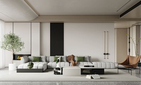 modern living room 3d model