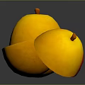 Fresh Citrus Fruits Whole and Sliced Red Yellow with Shiny Surface on Dark Background