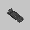Abandoned Wrecked Car With Open Hood And Exposed Engine Parts
