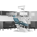 Modern Professional Dental Medical Equipment With Treatment Chair Lamp And Storage Cabinets