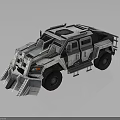 Armored Tactical Vehicle With Heavy Duty Reinforced Body And Large Off Road Tires