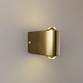 Elegant Modern Brass Wall Light With Minimalist Design And Warm Illumination