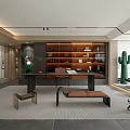 Modern study 3d model