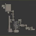 Industrial Facility Structure With Tower Pipes Platforms And Metal Components