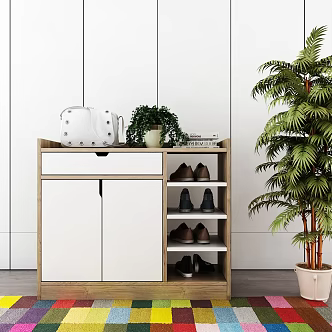 Nordic Shoe Cabinet 3d model