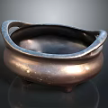 Vintage Metal Decorative Ornament Set With Double Handles And Pedestal Base For Home Decoration