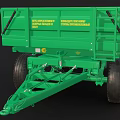 Green Agricultural Trailer 2NTC-45 With Open Cargo Bed And Two Wheels