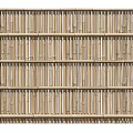 Natural Bamboo Fence Design For Outdoor Garden With Arranged Slats And Classic Appeal