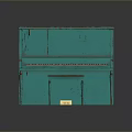 Classic Vintage Turquoise Piano With Matching Stool And Red Cushion Detail