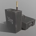 Black Explosive Weapon Boxes With 3kg Marking Fuse And Control Device 3d model