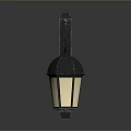 Vintage Black Iron Lighting Combination with Curved Scroll Decorations Wall Lamp and White Glass Shade