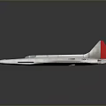 White Model Airplane With Gray Stripes Red Nose And Tail Star Markings