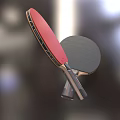 High Quality Table Tennis Rackets With Red And Black Surfaces Crossed Together
