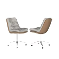 Modern Office Chairs With Padded Seats Metal Base And Swivel Wheels Design
