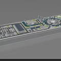 Modern Commercial Equipment Layout In Industrial Zone With Buildings Facilities And Green Spaces