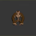 3D Rendered Muscular Gorilla Character With Strong Build And Dynamic Pose