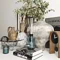 Decorative Vases With Plants And Aromatherapy Items In Modern Interior