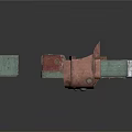 Industrial Mechanical Equipment With Rusty Red And Green Casing And White Pipes Components