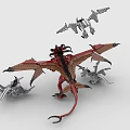Lego LEGO Toy Building Blocks Dragon Evil Dragon Flying Dragon Western Dragon 3d model