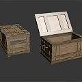 Wooden Chests Open And Closed With Metal Clasps And Handles Vintage Design