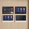 Smart Machines With Wall Mounted Touch Screens And Home Control Interfaces 3d model