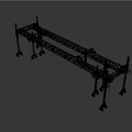 Heavy Duty Industrial Yellow Gantry Crane With Metal Frame Structure And Movable Wheels