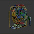 Modern sci-fi device time machine space-time machine sci-fi 3d model