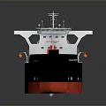 Large Commercial Oil Tanker With Red Black Hull And Deck Navigation Equipment