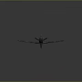 Vintage Military Airplane Model Green Body With White Cross Markings And Yellow Tail Design