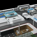 China Mobile Sand Table Featuring Detailed Facility Models Data Visualization Screens and Infrastructure Layout