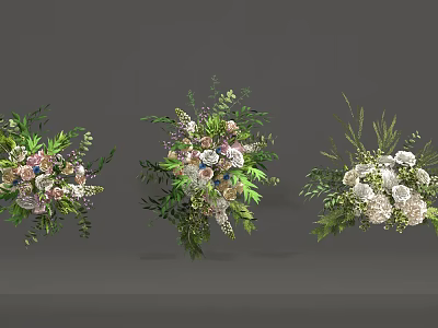 Floral Installation Design With Colorful Flowers And Greenery For Decorative Displays 3d model