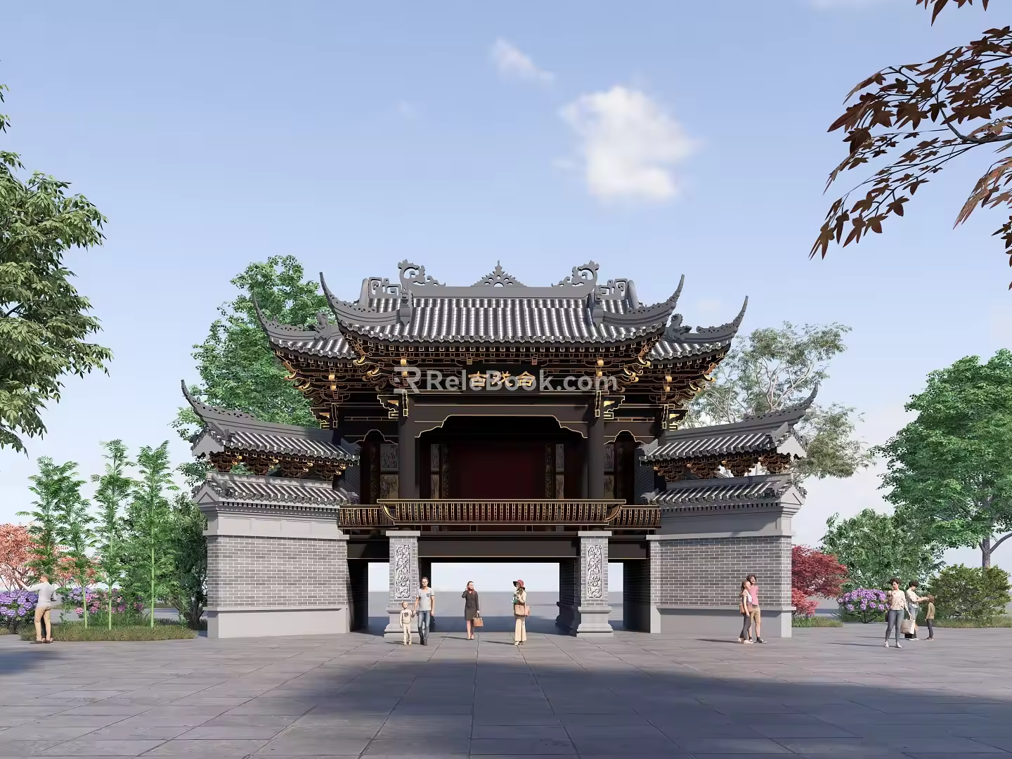 Chinese Stage Ancient Stage 3d model