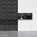 Modern Wine Cabinet Design With Glass Shelves And White Kitchen Interior Cabinets