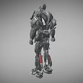 Robot mechanical warrior sci-fi robot mecha warrior sci-fi warrior destroyer future high-tech low-face number low-model simple model film and television level 3d model