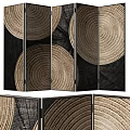 Middle Ancient Folding Screen 3d model