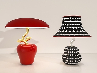 Table Lamp Apple Pumpkin 3d model