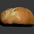 Freshly Baked Golden Brown Loaf Bread With Crusty Texture And Scored Surface