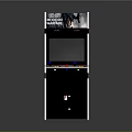 Mortal Kombat Themed Arcade Machine With Screen Control Panel And Buttons
