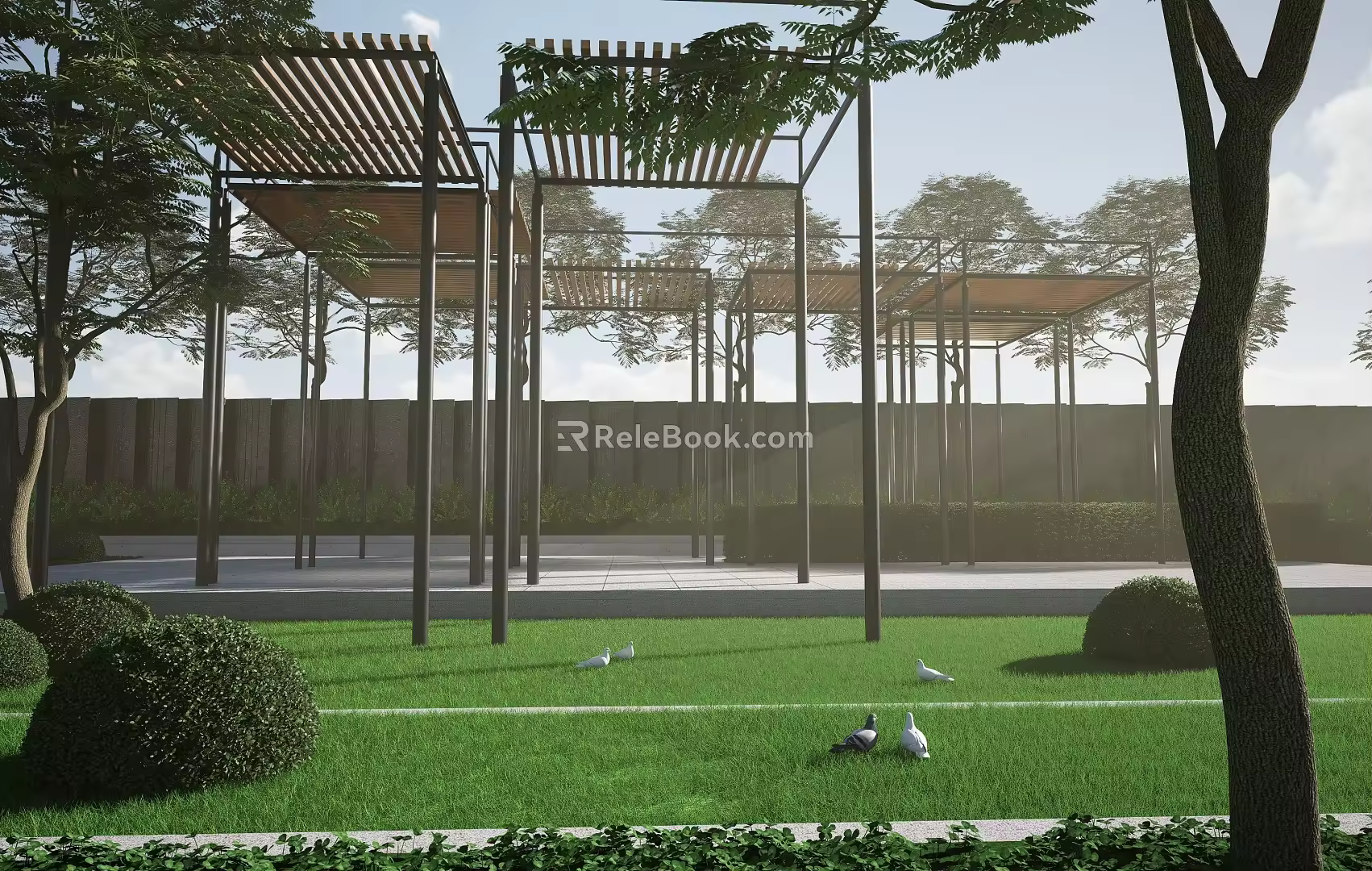 Simple landscape gallery 3d model