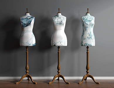 Modern Model Cheongsam Model 3d model